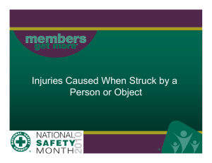 Injuries Caused When Struck by a Person or Object