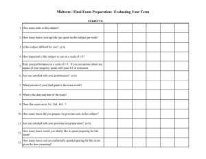 Midterm / Final Exam Preparation: Evaluating Your Term