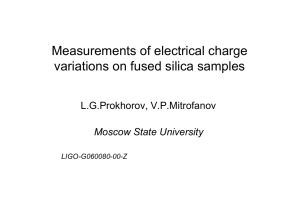 Measurements of electrical charge variations on fused - DCC