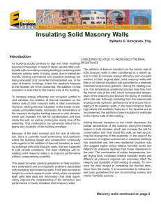 Insulating Solid Masonry Walls