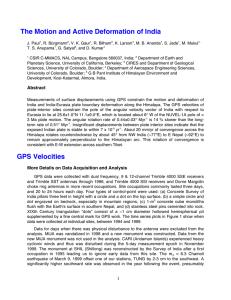 The Motion and Active Deformation of India GPS Velocities