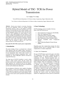 Hybrid Model of TSC- TCR for Power Transmission