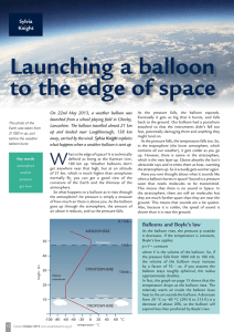 Launching a balloon to the edge of space