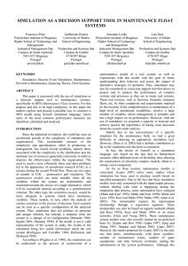 simulation as a decision support tool in maintenance float systems