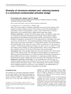 Diversity of chromium-resistant and -reducing