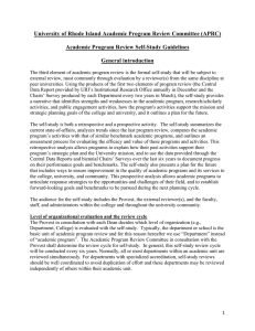 University of Rhode Island Academic Program Review Committee