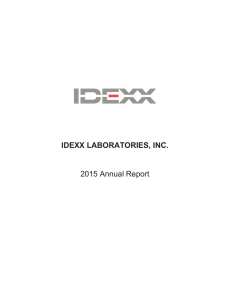 IDEXX Laboratories Inc. 2015 Annual Report