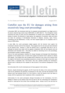 Cartellist sues the EU for damages arising from