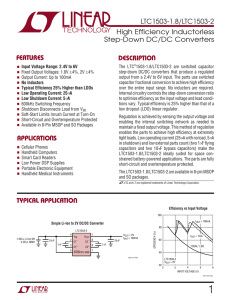LTC1503-1.8/LTC1503-2 - High Efficiency Inductorless Step