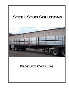 Steel Stud Solutions Catalog