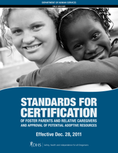 Certification Standards - Oregon DHS Applications home