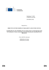 EUROPEAN COMMISSION Strasbourg, 5.7.2016 COM(2016) 450