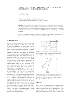 analytical model for dynamic avalanche breakdown in power devices