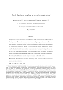 Bank business models at zero interest rates