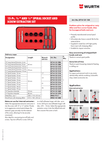 15-Pc. ˃ “ AND ½“ SPIRAL SOCKET AND SCREW EXTRACTOR SET