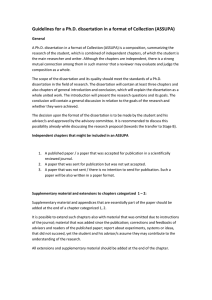 Guidelines for a Ph.D. dissertation in a format of Collection (ASSUPA)