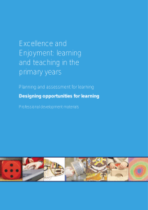 Planning and assessment for learning: Designing opportunities for
