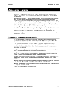Assessing learning - Queensland Curriculum and Assessment