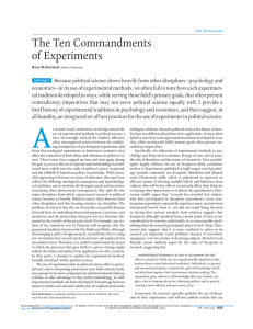 The Ten Commandments of Experiments