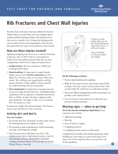 Rib Fractures and Chest Wall Injuries