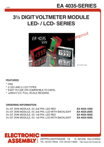 EA 4035-SERIES 3½ DIGIT VOLTMETER MODULE LED