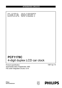 4-digit duplex LCD car clock
