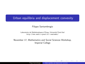 Urban equilibria and displacement convexity