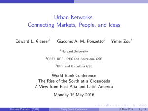 Urban Networks: Connecting Markets, People, and Ideas