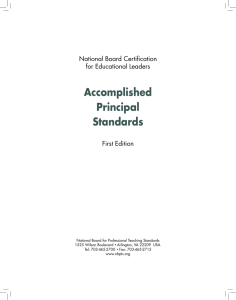 Accomplished Principal Standards