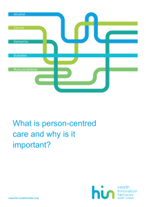 What is person-centred care and why is it important?