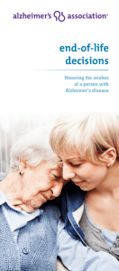 End-of-Life Decisions - Alzheimer`s Association