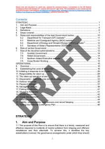 National contingency plan for marine pollution from