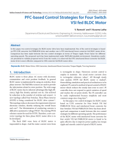 PFC-based Control Strategies for Four Switch VSI fed BLDC Motor