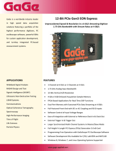 GaGe PCIe Digitizer Data Sheet