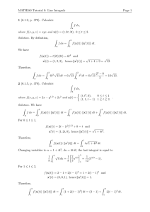 MATH280 Tutorial 9: Line Integrals Page 1 1 (6.1.2, p. 379
