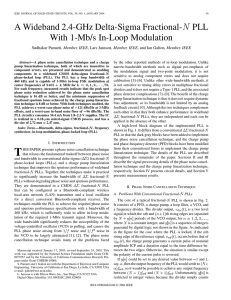 A Wideband 2.4-GHz Delta-Sigma Fractional-N PLL With 1