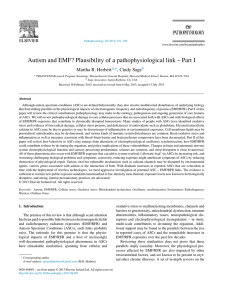 Autism and EMF? Plausibility of a pathophysiological link