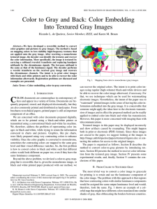 Color to Gray and Back: Color Embedding Into Textured