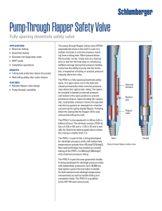 Pump-Through Flapper Safety Valve product sheet
