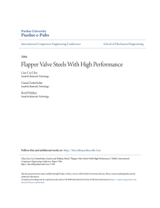 Flapper Valve Steels With High Performance - Purdue e-Pubs