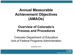 Annual Measurable Achievement Objectives (AMAOs)
