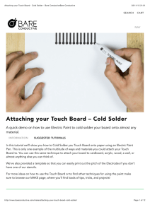 Attaching your Touch Board - Cold Solder - Bare