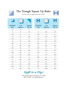 The Triangle Square Up Ruler