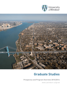 Graduate Studies - University of Windsor