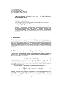 Improving Angular Deflection Sensitivity of a Torsion Pendulum by