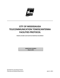 CITY OF MISSISSAUGA TELECOMMUNICATION TOWER