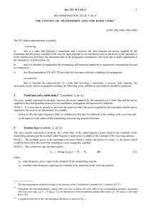 P.341-4 - The concept of transmission loss for radio links