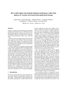 How could a flash cache degrade database performance