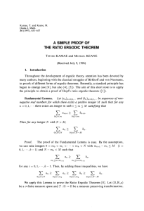 a simple proof of the ratio ergodic theorem