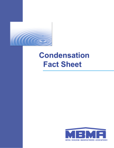 Condensation Fact Sheet - Metal Building Manufacturers Association